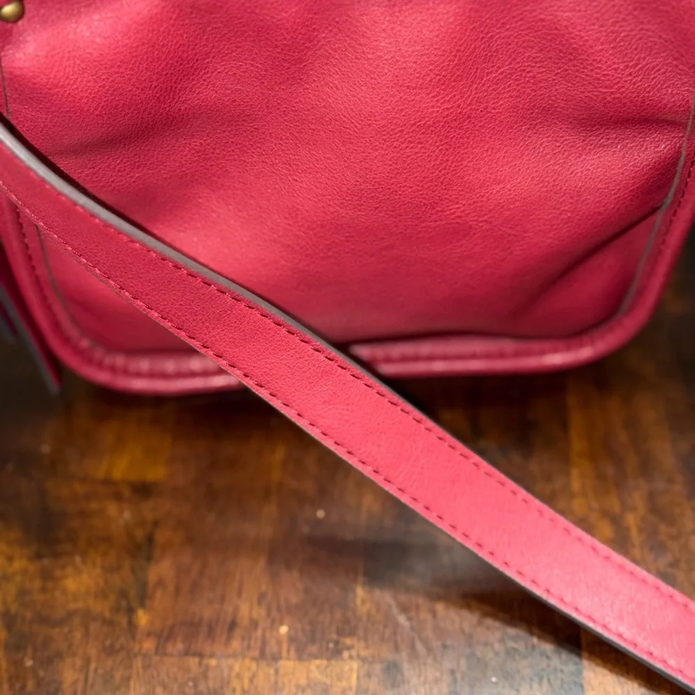 Frye Red Leather Crossbody Bag - Picture 3 of 3